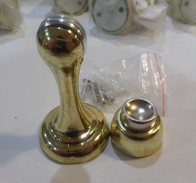 Tope de puerta magnético acabado latón pulido lote de 10 NOS Foto 1 de 4