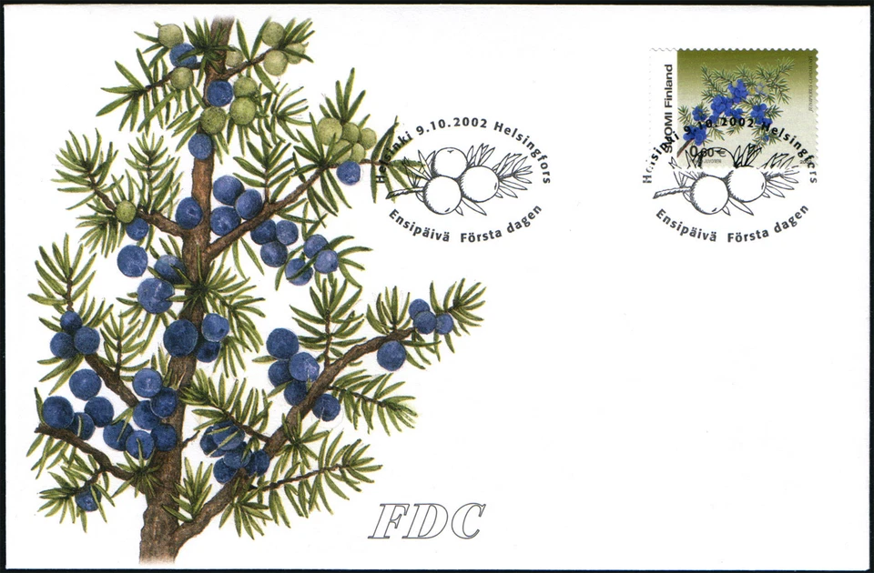Finland FDC 2002 Juniper Tree  Mint - Image 1 of 1
