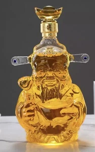 Decantador de bebidas de vidrio God of Wealth licuador de whisky jerez, dispensador de alcohol - Imagen 1 de 2