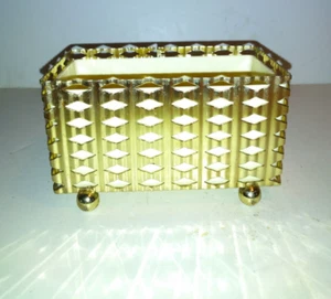 Vintage Mid Century Gold Metal George Koch & Sons Planter With Insert - Picture 1 of 8
