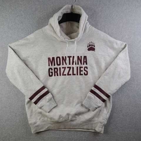 University Montana Grizzlies Cowl Neck Sweatshirt Medium Long Sleeve Loungewear Cover