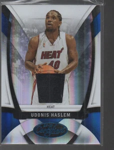 UDONIS HASLEM 2009-10 PANINI CERTIFIED MIRROR BLUE JERSEY CARD #141 /25 - Picture 1 of 1