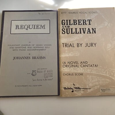 BRAHMS opus 45 - Requiem- Schirmer vocal score sheet music book 📕 PLUS 1 ab4 - Image 1 of 4