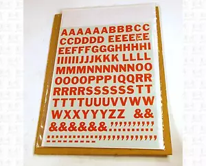 Virnex HO Decals Orange 7/16 Inches Bold Gothic Letter Set 2075 Alphabet - Picture 1 of 2