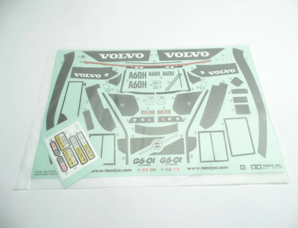 Tamiya 1:24 G6-01 Volvo A60H Hauler 19495983 Sticker Decal Sheets Tkh - Image 1 of 2