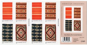 Scott #3929b (3926-3929) Rio Grande Blankets Booklet Pane of 8 Stamps - MNH - Picture 1 of 1