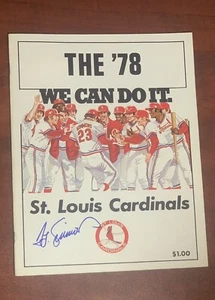 TED SIMMONS Autographed St. Louis Cardinals 1978 Yearbook Tristar Holo Signed 🔥 - Picture 1 of 4