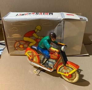 IGRA TEKHNIKA LENINGRAD UDSSR CCCP BLECH MOTORRAD MIT AUFZUG - Bild 1 von 7