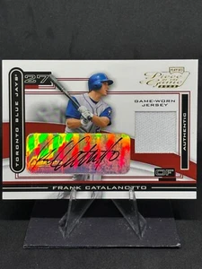 Frank Catalanotto 2003 Playoff Game Piece Game-Worn Patch Auto #POG-91 Blue Jays - Picture 1 of 2