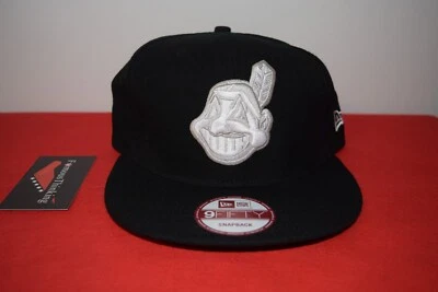 MLB New Era Cleveland Indians Chief Wahoo Blanco Metálico Snapback No topperz Foto 1 de 4