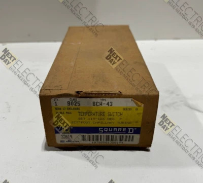 Square D, 9025 BCW-43, Temperature Switch 115-126 Degree Six Foot Capillary Tube - Image 1 of 4