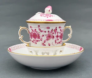 Meissen Porcelain Chocolate Cup & Saucer Indian Purple | 1st Choice - Picture 1 of 24