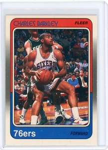 1988-89 Fleer Charles Barkley Card 76ers Suns Rockets Auburn NBA HOF Hall Fame - Picture 1 of 1