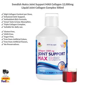Swedish Nutra Joint Support MAX Collagen 12.000mg Gelenk-Kollagen-Komplex 500ml - Bild 1 von 9