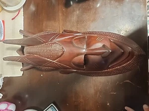 Large African Mask Tribal Art Primitiv- grand masque africain premier primitif - Picture 1 of 14