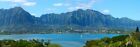 Hawaii Panorama Wandposter Druck Kaneohe Bay, Oahu, Stranddekor, Ozean Regenbogen 