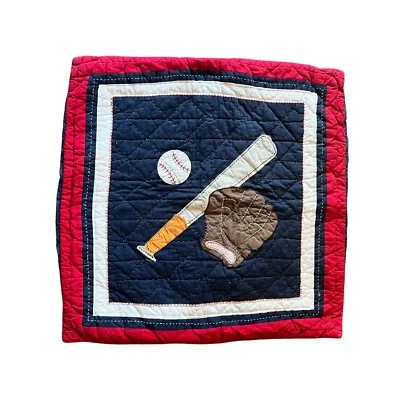 "Funda de almohada deportiva de béisbol Pottery Barn para niños 25""x25""" Foto 1 de 4