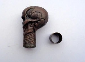 Collectible Solid Skull Head Handle Walking Cane For Wooden Walking Stick - Picture 1 of 3