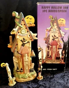 ABC Happy Hallow Inn Halloween Spuk Stadt Dorf Spuk 3 Teile Haus Deko - Bild 1 von 8