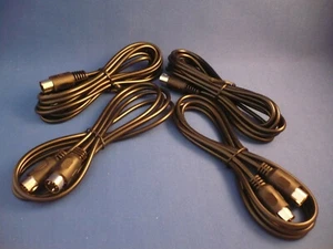 4 (CUATRO !!!) Cable MIDI 2 x 2.5m + 2 x 1.5m longitud, color: negro # Nuevo !!! - Imagen 1 de 3