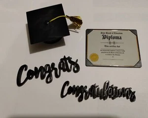 Abschluss Tortenaufleger 3 Stück Schule Feier Glückwunsch Auswahl - Bild 1 von 6