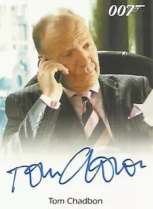 James Bond Archives Final 2017: Tom Chadbon "Stockbroker" Autograph Card - Foto 1 di 1