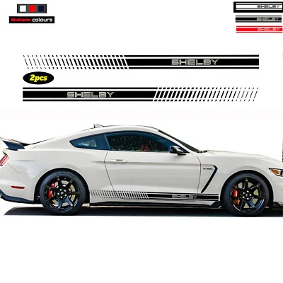 Calcomanías adhesivas de vinilo con gráficos de rayas para Ford Mustang SHELBY GT 2 piezas Foto 1 de 4