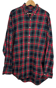 Ralph Lauren Golf Men's Size XL Classic Fit Navy/Red Plaid Button Down L/S Shirt
