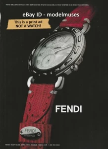 Relojes FENDI Revista 1 Página Anuncio Impreso 2012 Selleria Serie 8100 - Imagen 1 de 1