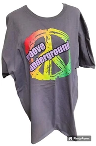 Groove Underground Band T-Shirt Plus Size 2X Peace Sign Rock Music - Picture 1 of 6