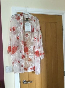 Dreamkeeper L/XL Cloud/white & Red Chiffon Jacket NWT REDUCED - Picture 1 of 4
