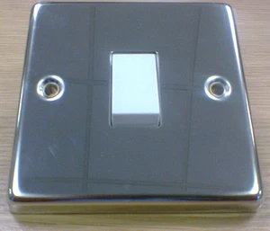 VOLEX POLISHED STEEL 20A DP SWITCH VX1070PS - Picture 1 of 1