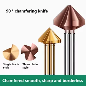4.5-35mm 3/Single edged 90° Straight Shank Chamfer Milling Countersink Drill Bit - Picture 1 of 7