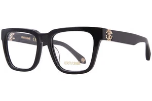 Roberto Cavalli VRC026M 0700 Eyeglasses Black Full Rim Square Shape 54mm - Picture 1 of 5