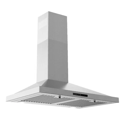 TIEASY 30in Wall Mount Range Hood 450CFM Kitchen Exhaust Stove Fan Ducted/Ductless Vent