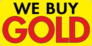 20x48 Inch WE BUY GOLD vinyl banner yb - Picture 1 of 1