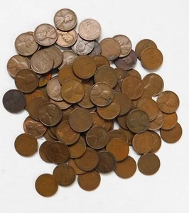 100 Lincoln Wheat Pennies 40er 50er Jahre Lot 2 - Bild 1 von 1
