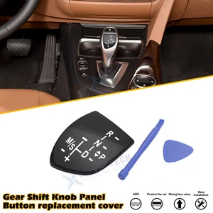 Cubierta de panel de palanca de cambios Black Gear borde de pegatina para BMW F01 F10 F15 F30 F35 - Imagen 1 de 11
