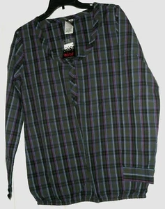 Blusa túnica perdida talla M gris a cuadros ligera nueva con etiquetas - Imagen 1 de 1