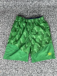 Umbro Boys Soccer Athletic Shorts Pockets Drawstring Green NWT SZ L 12/14 - Picture 1 of 8