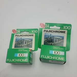 2x Fujichrome 100 ISO Single New In Box 35mm Film - Expired - Fuji - Picture 1 of 2