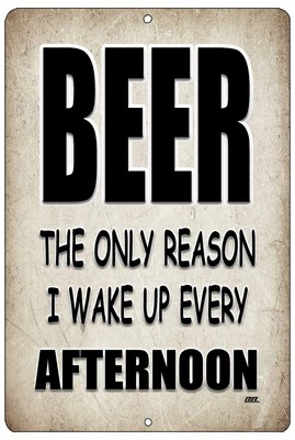 Placa de metal sarcástico engraçada decoração de parede homem caverna bar cerveja a única razão pela qual eu... - Imagem 1 de 2