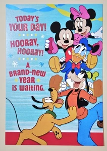 Happy Birthday / Mickey & Minnie Mouse Greeting Card (incl. Envelope 5×7") - Picture 1 of 4