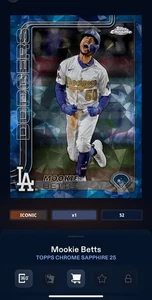 DIGITAL CARD Topps Bunt 2025 CHROME SAPPHIRE IMAGE VARIATION ICONIC MOOKIE BETTS - Bild 1 von 1