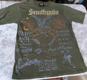 Camiseta verde vintage Y2K Southpole para hombre talla grande - Imagen 1 de 10