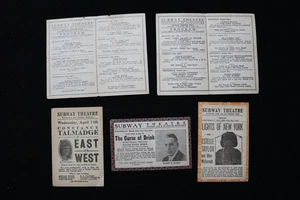 ANUNCIOS DE TEATRO SUBWAY DE 1920 - LOTE DE 5 - BROOKLYN, NUEVA YORK - K 2868 - Imagen 1 de 12