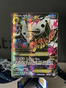 Pokemon TCG M Aggron EX 154/160 Primal Clash Full Art Mega DMG - PSA 1 Contender - Picture 1 of 10