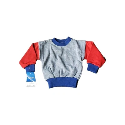 NEW VTG 80s Absorba Color Block Fleece Sweatshirt Toddler Boys Sz 2T NOS - Image 1 of 4