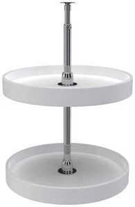 Rev-A-Shelf 6072-18-52 Classic 18" 2 Tier Full Circle Lazy Susan - White - Picture 1 of 7