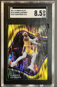 2021-22 Select Gold Flash Prizm Carmelo Anthony 3/10 SGC 8,5 - Foto 1 di 2